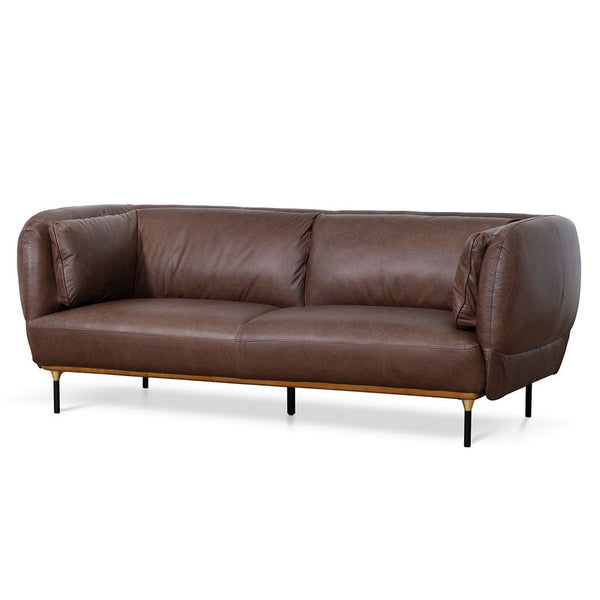 3 Seater Sofa - Dark Brown Leather