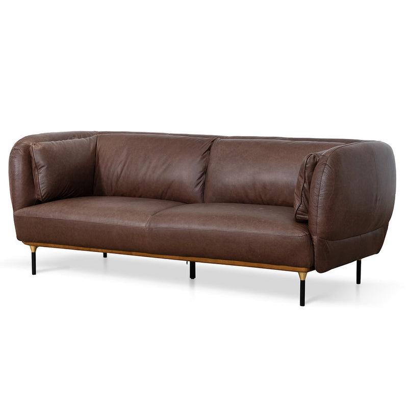 3 Seater Sofa - Dark Brown Leather