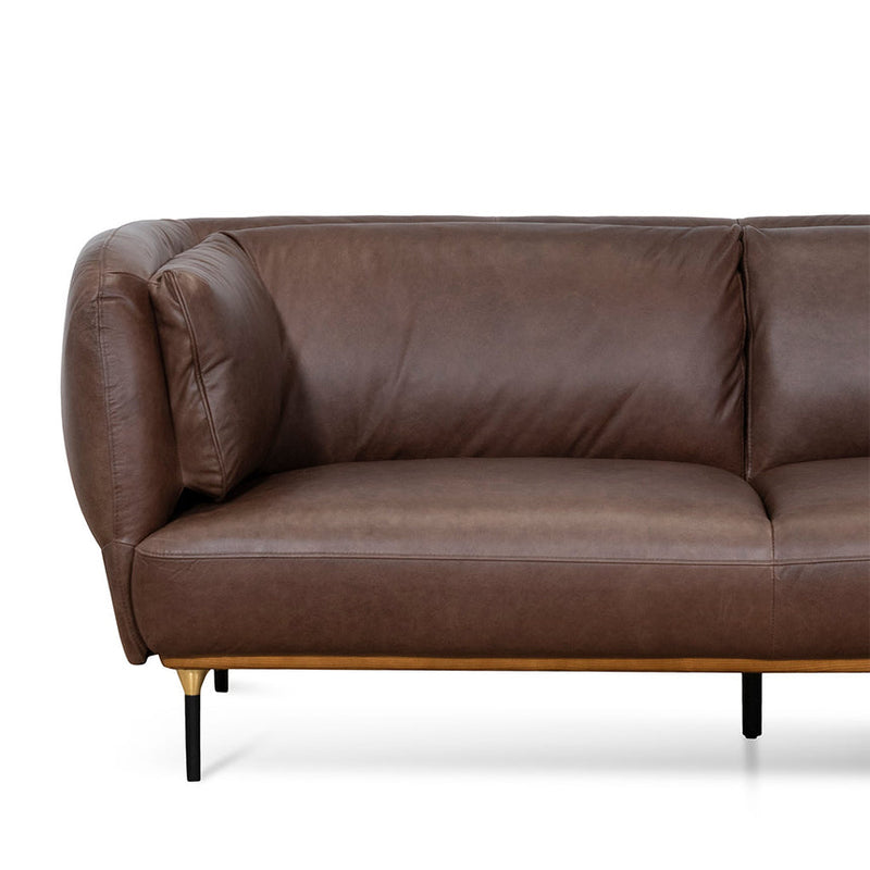 3 Seater Sofa - Dark Brown Leather