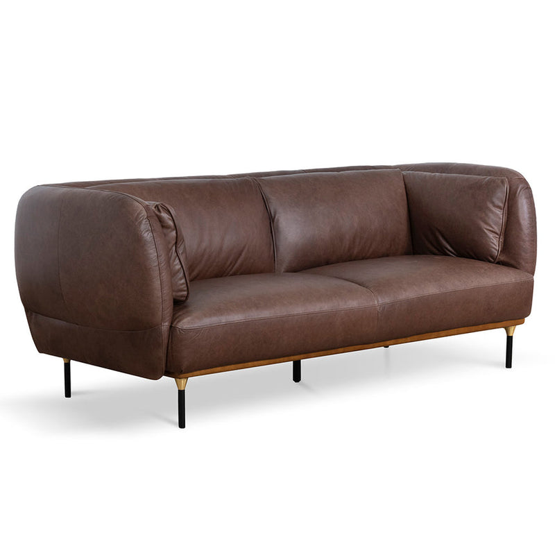 3 Seater Sofa - Dark Brown Leather