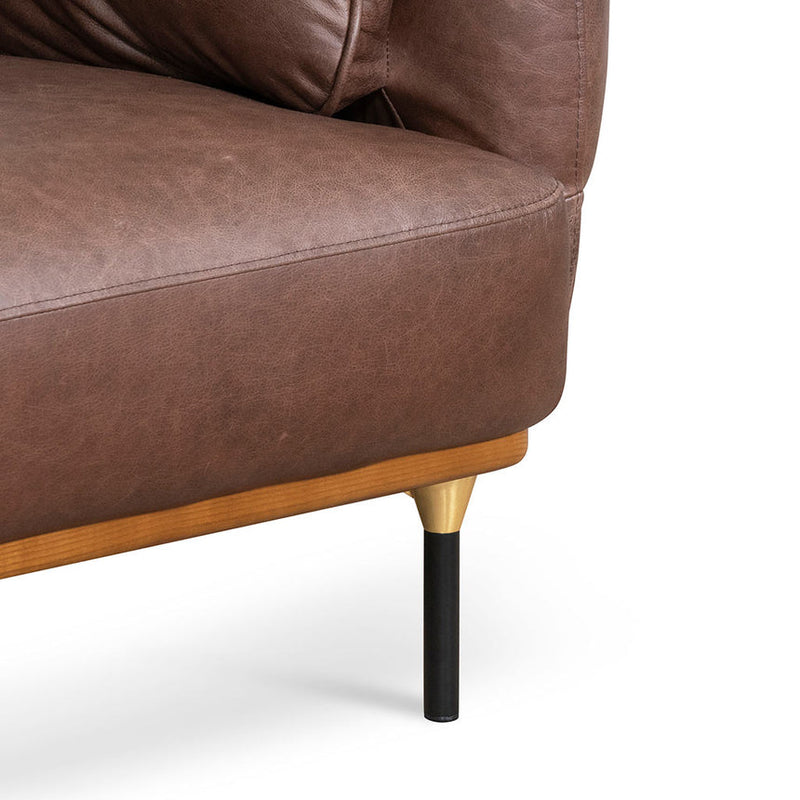 3 Seater Sofa - Dark Brown Leather