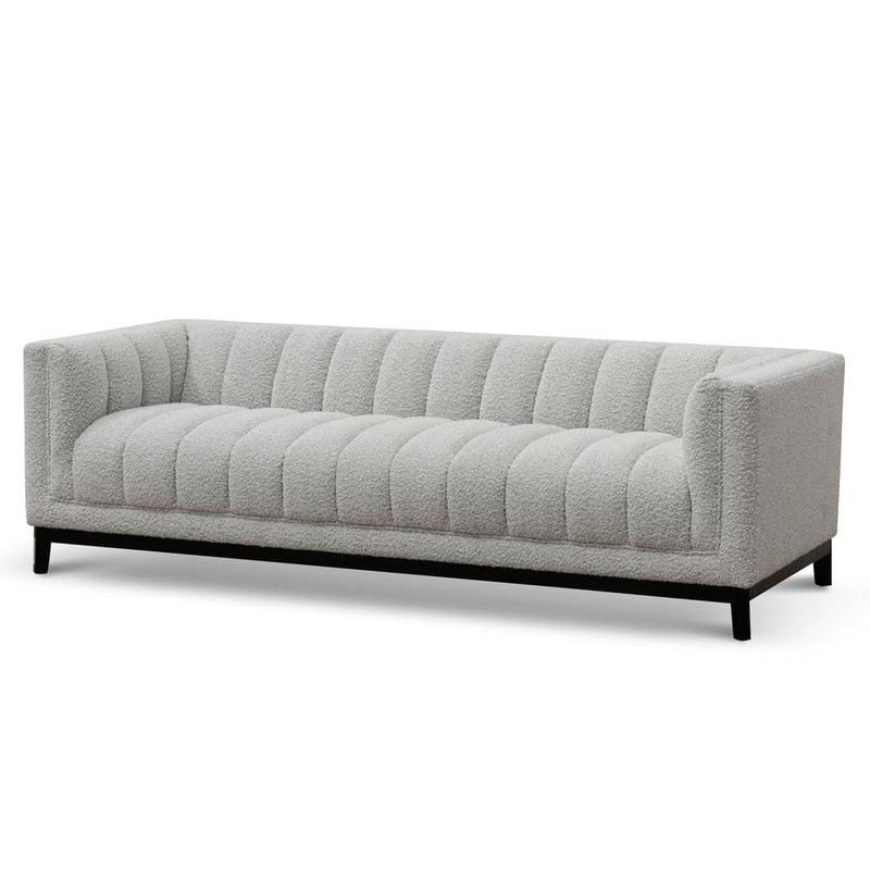 3 Seater Sofa -Light Grey Boucle