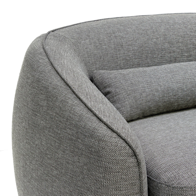 3 Seater Fabric Sofa - Graphite Grey