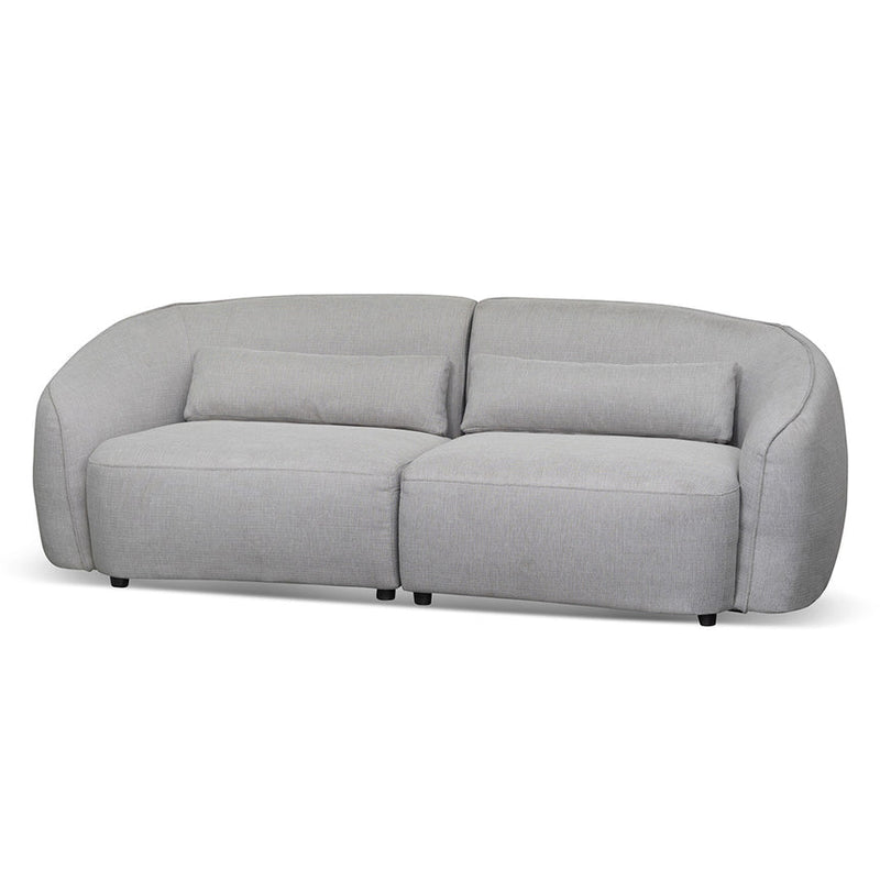 3 Seater Fabric Sofa -Light Texture Grey