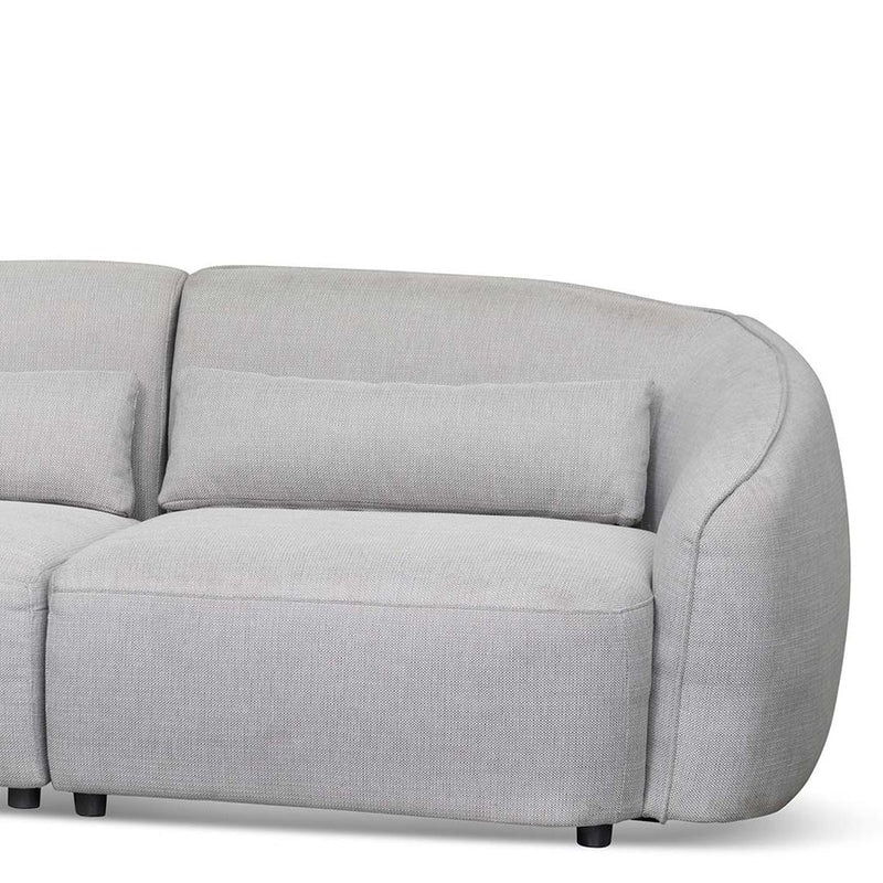 3 Seater Fabric Sofa -Light Texture Grey