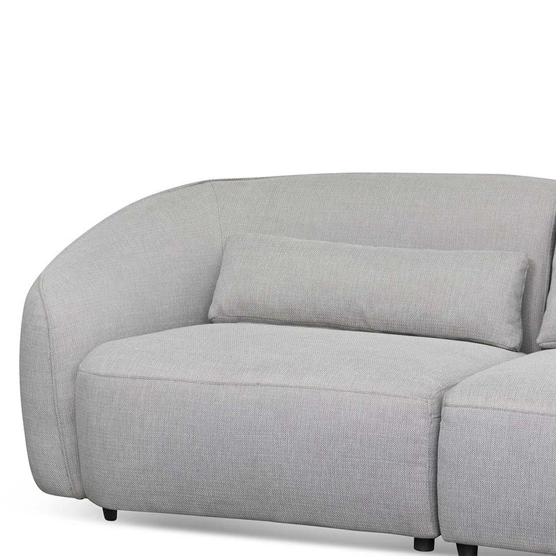 3 Seater Fabric Sofa -Light Texture Grey