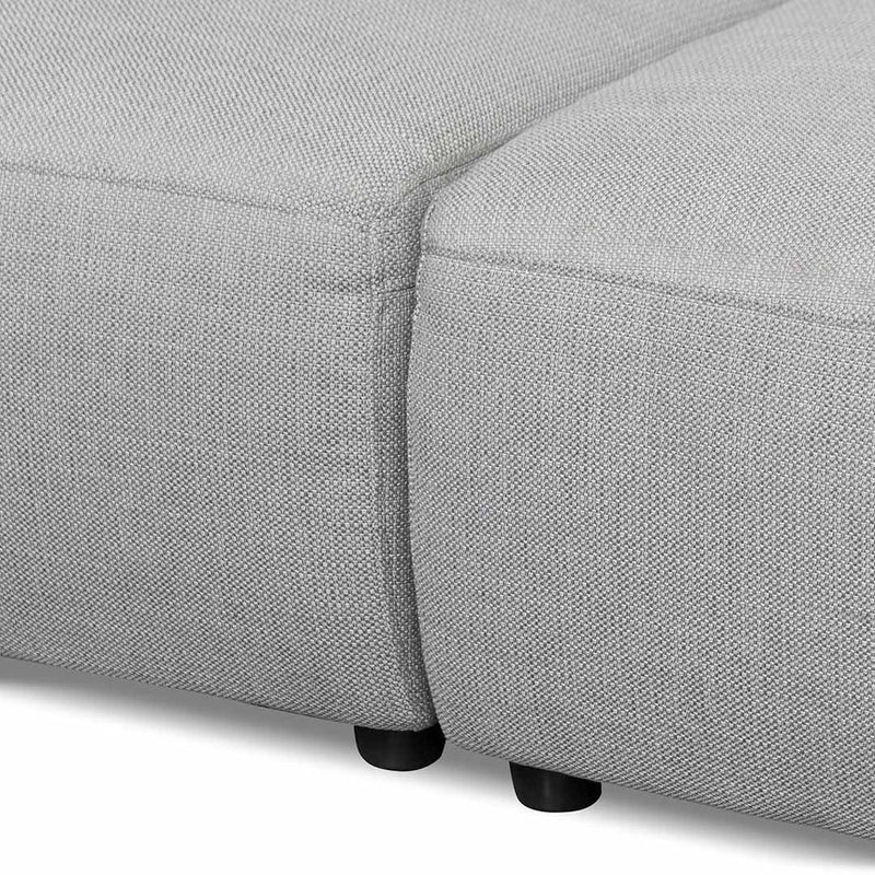 3 Seater Fabric Sofa -Light Texture Grey