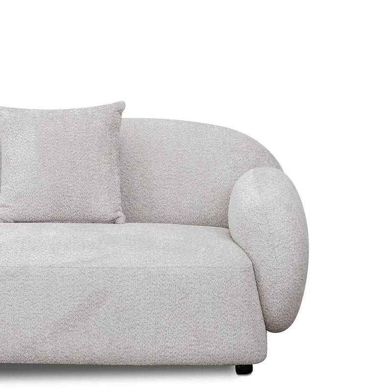 CLC8055-FS 3 Seater Fabric Sofa - Salt White