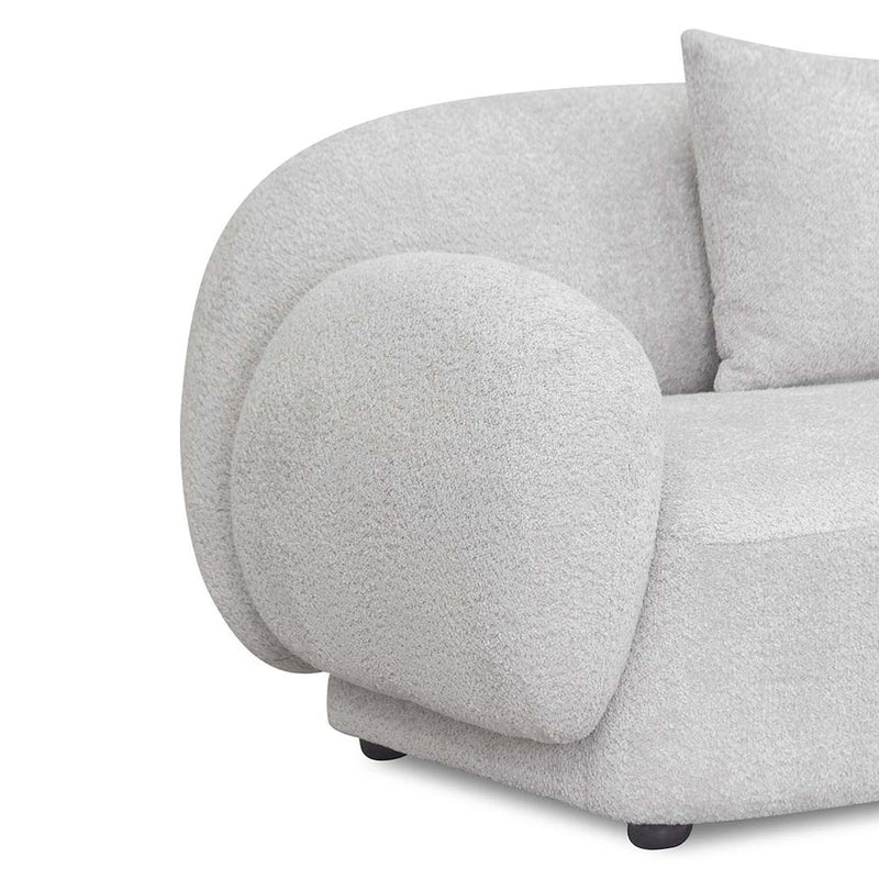 CLC8055-FS 3 Seater Fabric Sofa - Salt White