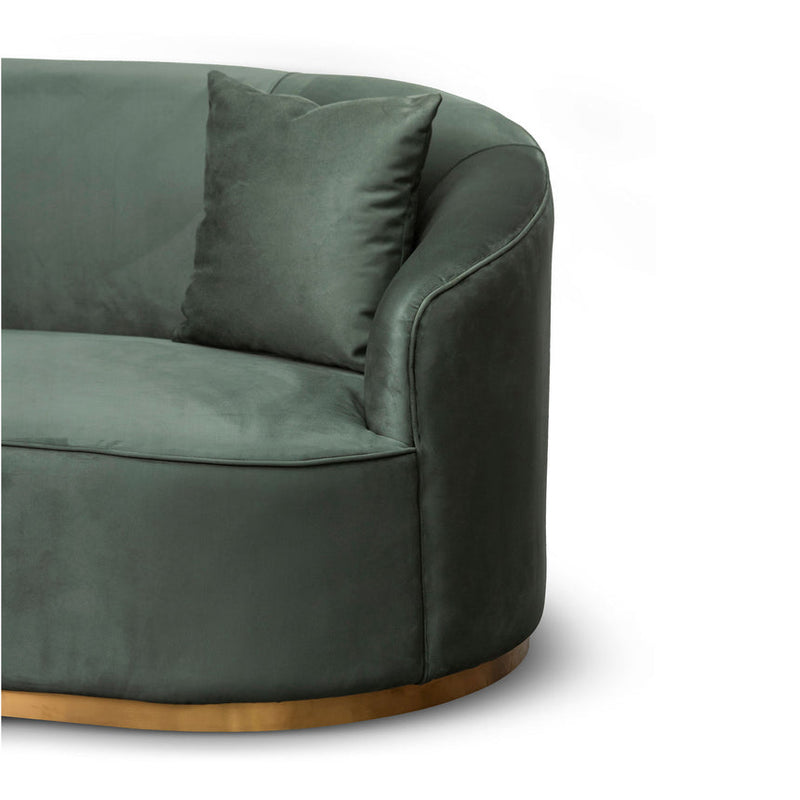 CLC8057-FS 3 Seater Sofa - Dark Green Velvet