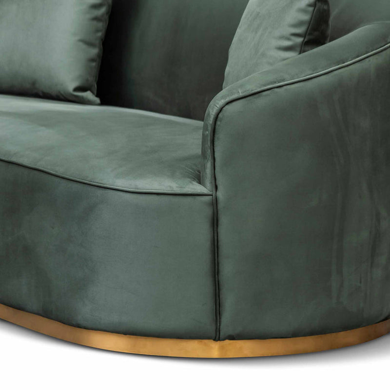 CLC8057-FS 3 Seater Sofa - Dark Green Velvet