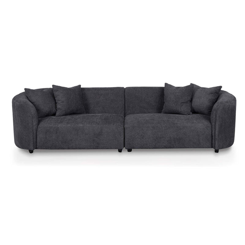 4 Seater Sofa - Charcoal Fleece