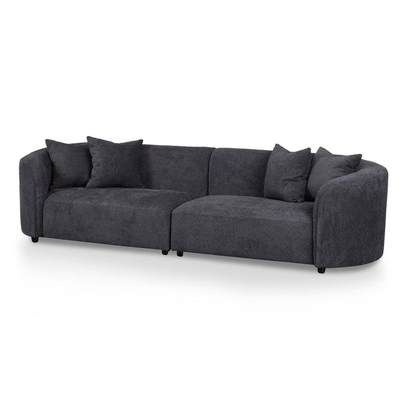 4 Seater Sofa - Charcoal Fleece