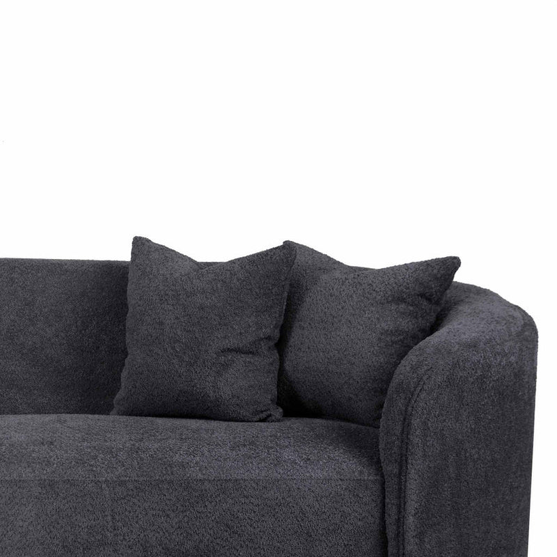 4 Seater Sofa - Charcoal Fleece