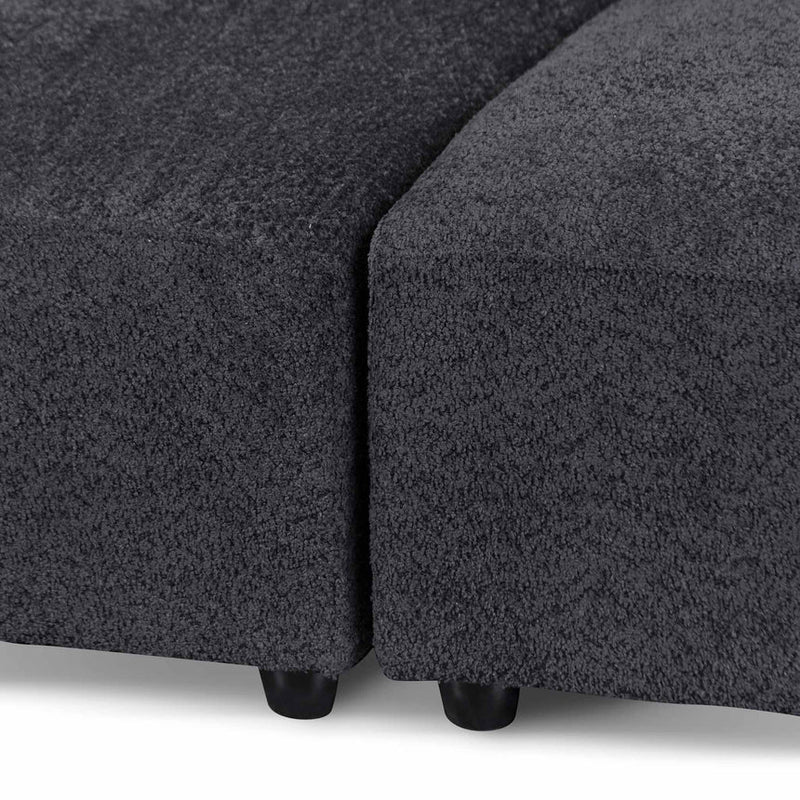 4 Seater Sofa - Charcoal Fleece