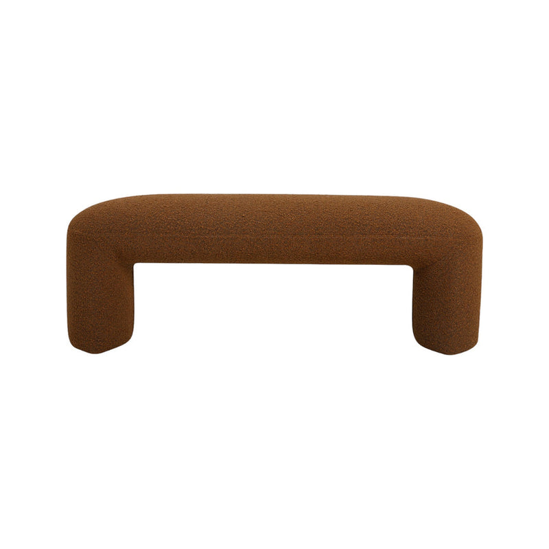 1.2m Long Ottoman Bench - Brown Boucle