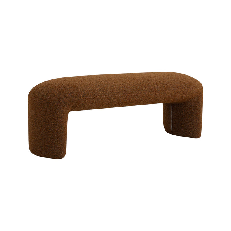 1.2m Long Ottoman Bench - Brown Boucle