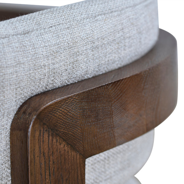 Walnut Armchair - Linen