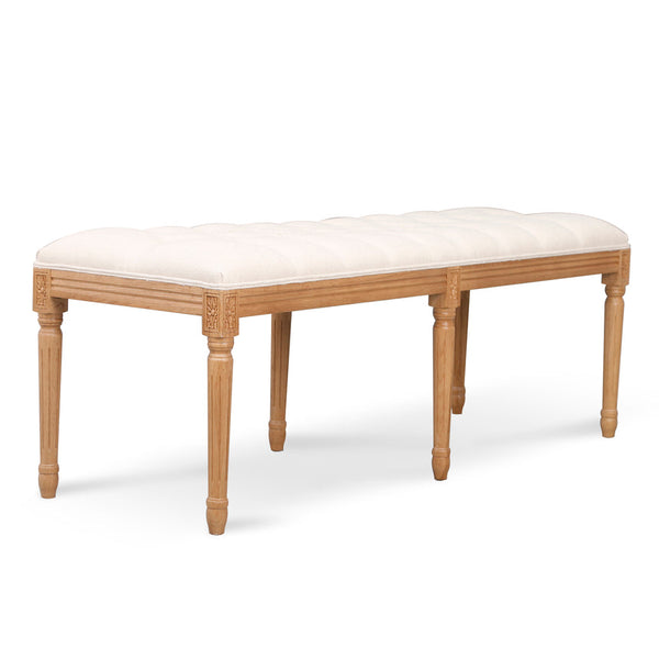 1.3m Oak Bench - Light Beige