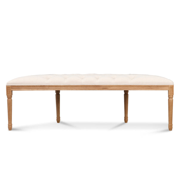 1.48m Oak Bench -Light Beige