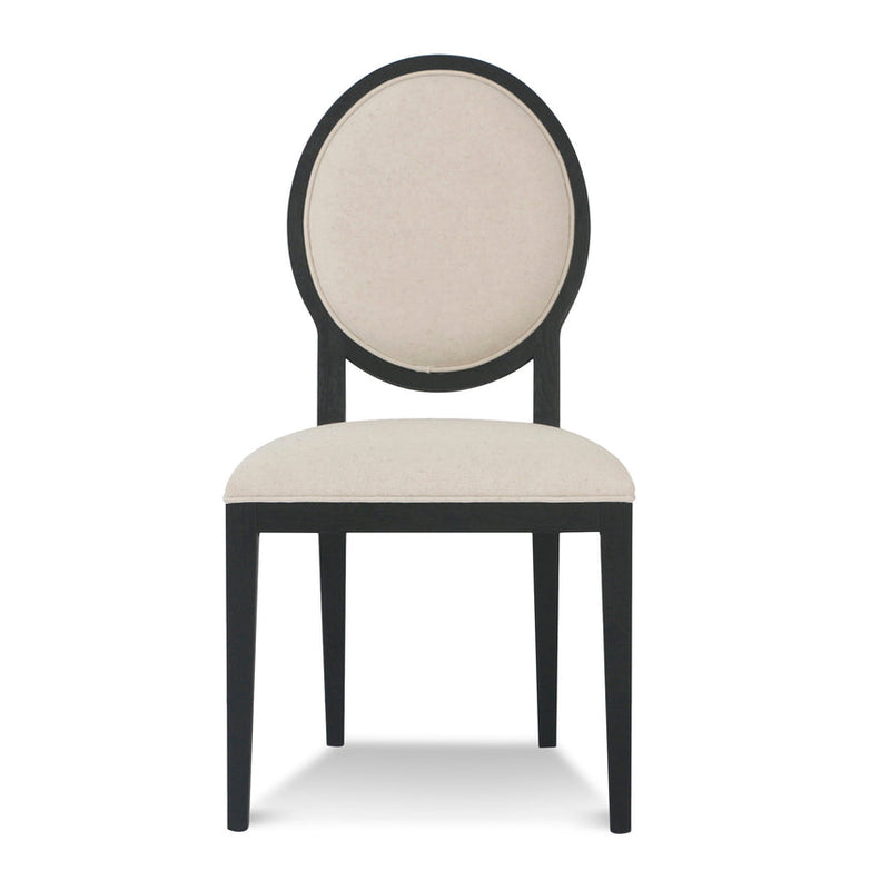 Light Beige Fabric Dining Chair - Natural Frame (Set of 2)