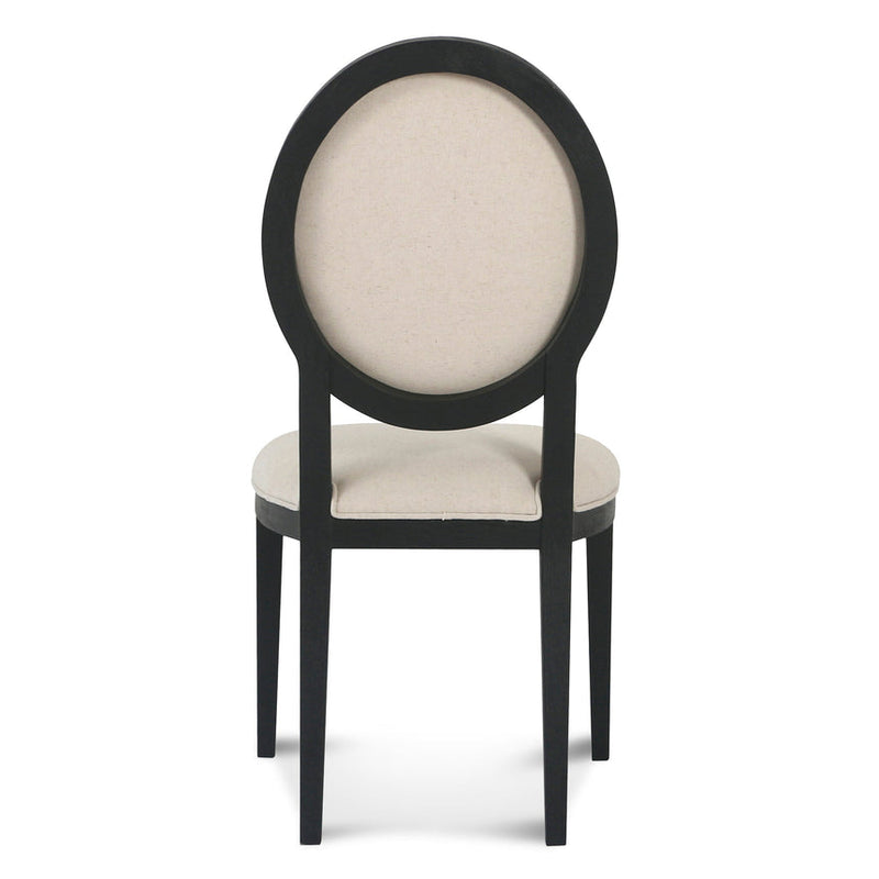 Light Beige Fabric Dining Chair - Natural Frame (Set of 2)