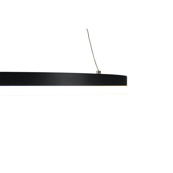 Modern TriColour LED Halo Pendant Black