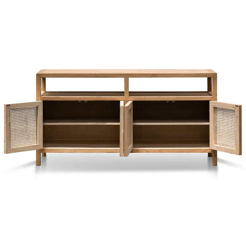 1.6m Sideboard Unit - Natural with Rattan Doors