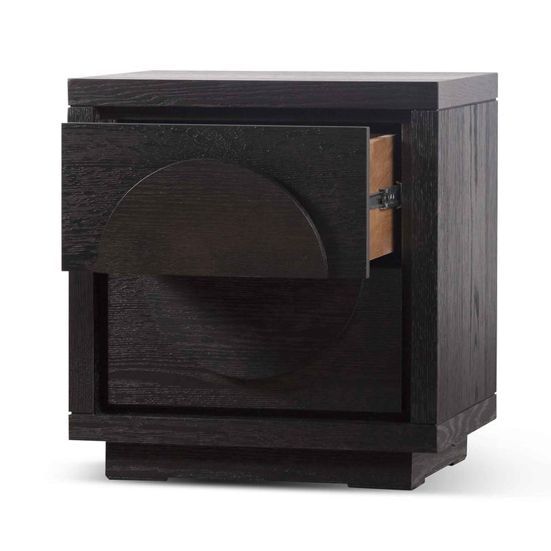 Bedside Table - Textured Espresso Black