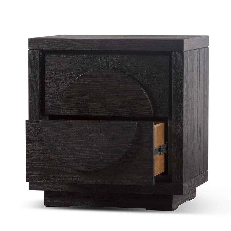 Bedside Table - Textured Espresso Black