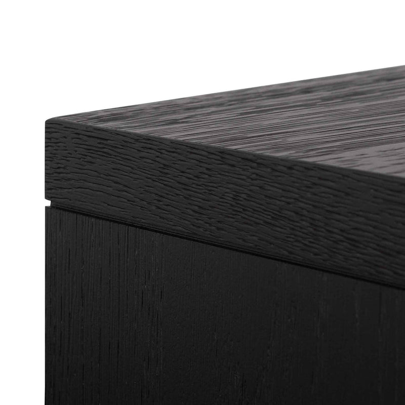 Bedside Table - Textured Espresso Black