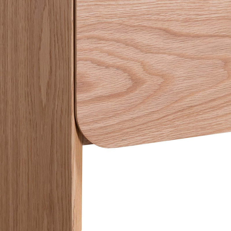 Oak Bedside Table - Black