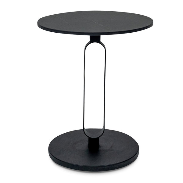 Round Side Table - Full Black