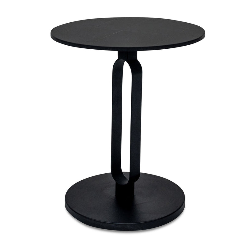 Round Side Table - Full Black