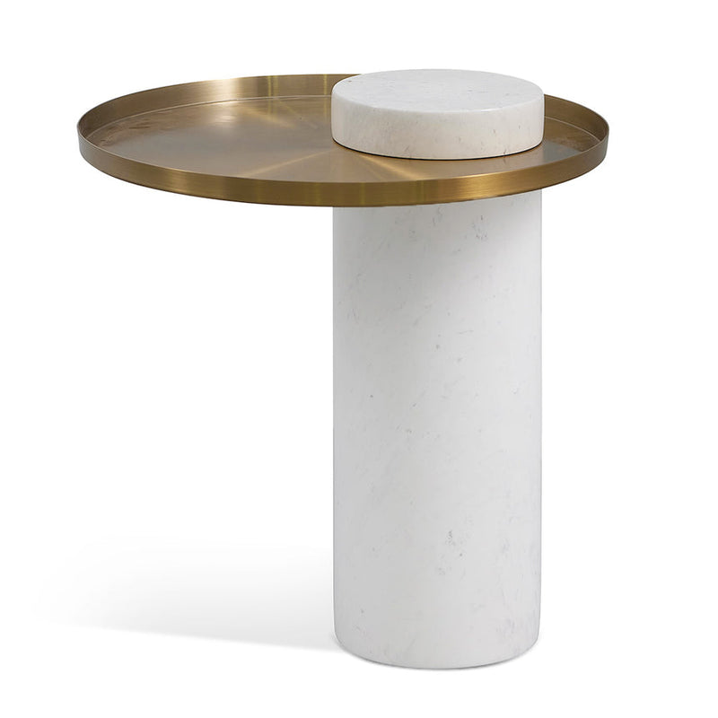 Marble Side Table - White