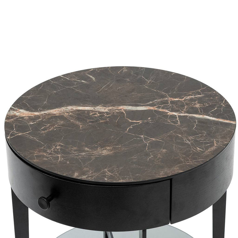 Round Side Table - Black