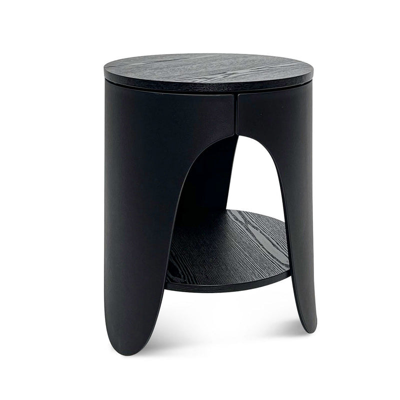 Round Side Table - Full Black