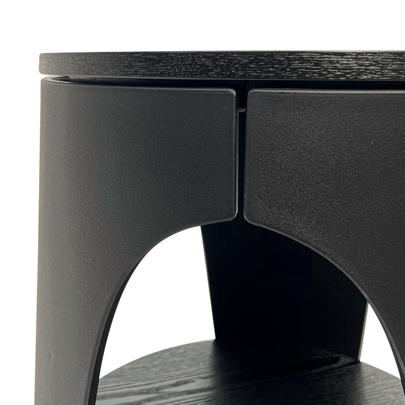 Round Side Table - Full Black