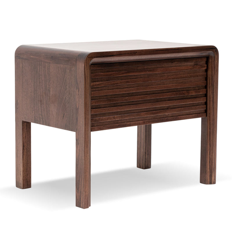 Single Drawer Bedside Table - Walnut