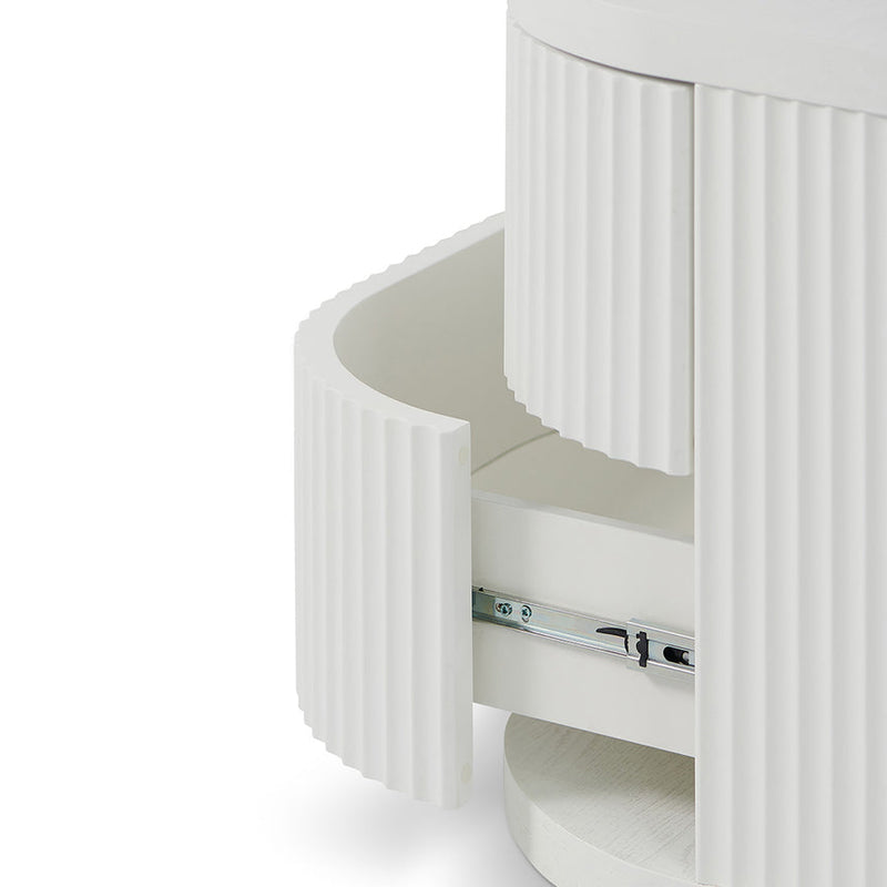 Bedside Table - Full White