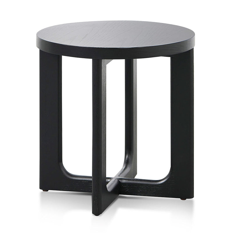 Round Side Table - Full Black