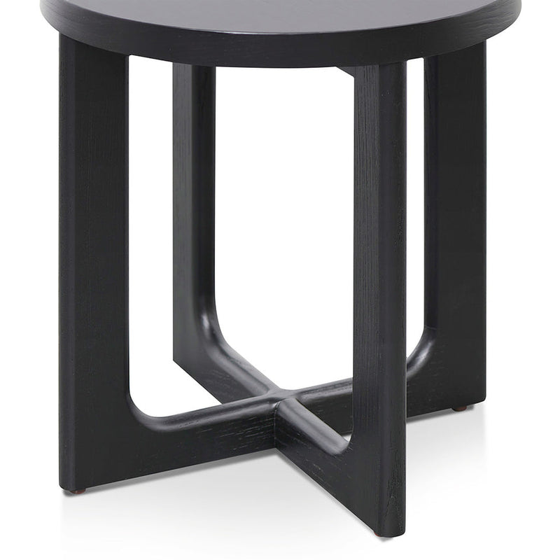 Round Side Table - Full Black