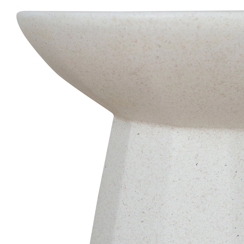 42cm Fibre Glass Side Table - White