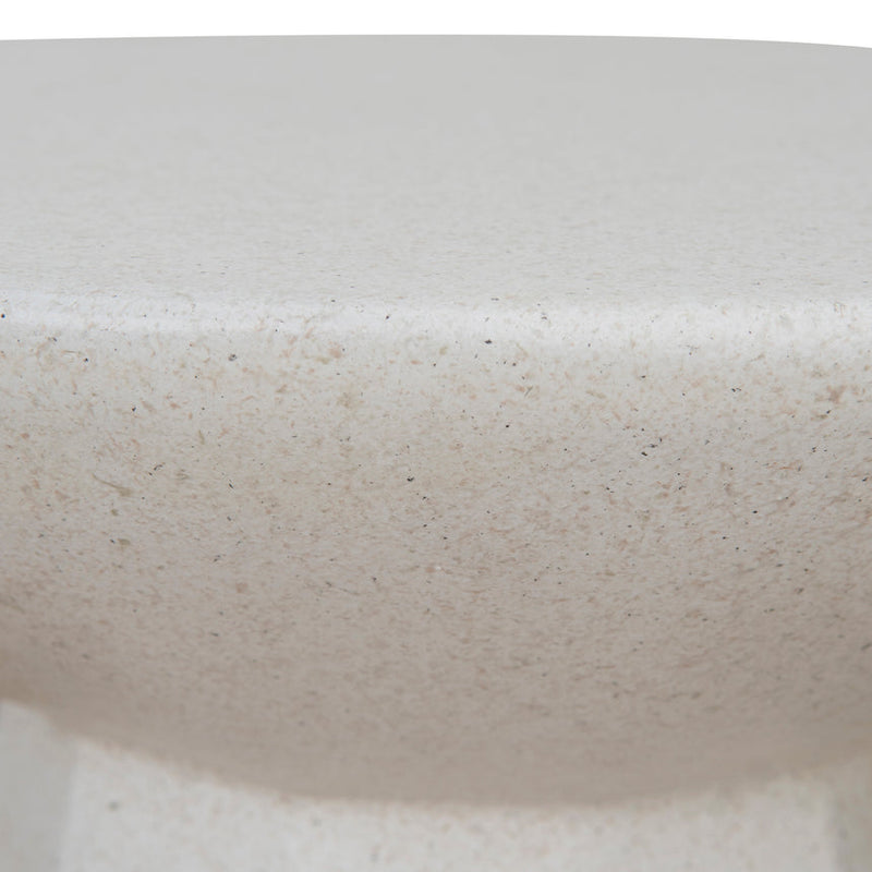 42cm Fibre Glass Side Table - White