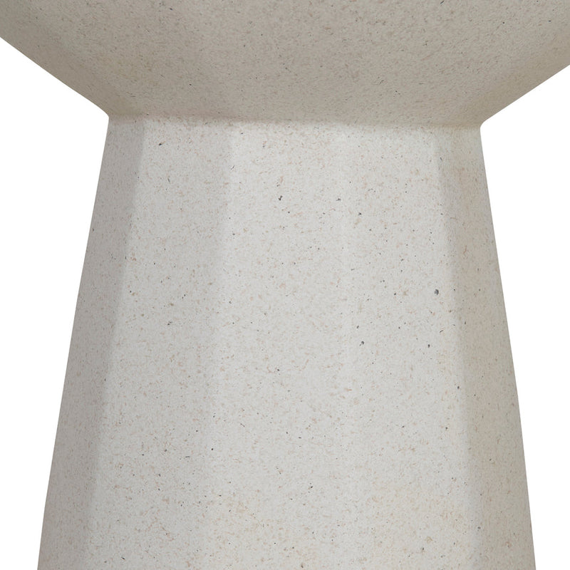 42cm Fibre Glass Side Table - White