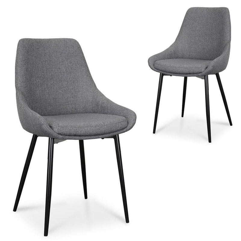 Dining Chair - Black PU (Set of 2)