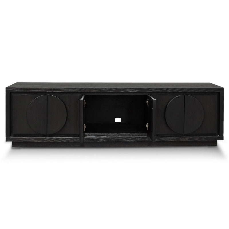 2m Entertainment TV Unit - Textured Espresso Black