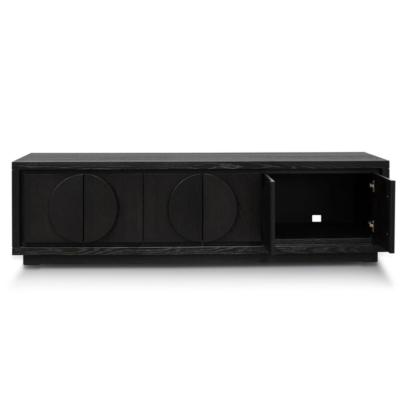 2m Entertainment TV Unit - Textured Espresso Black