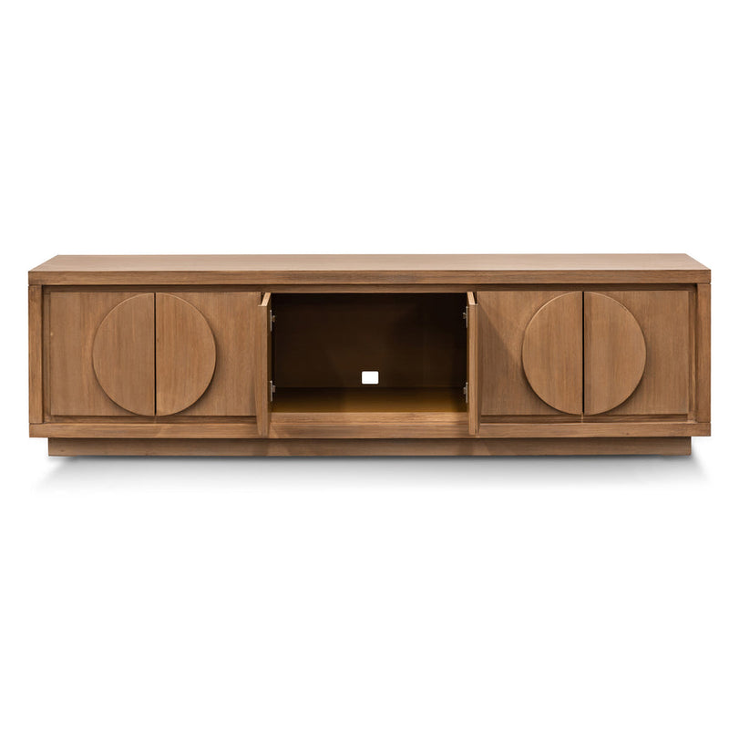 2m Entertainment TV Unit - Textured Espresso Black