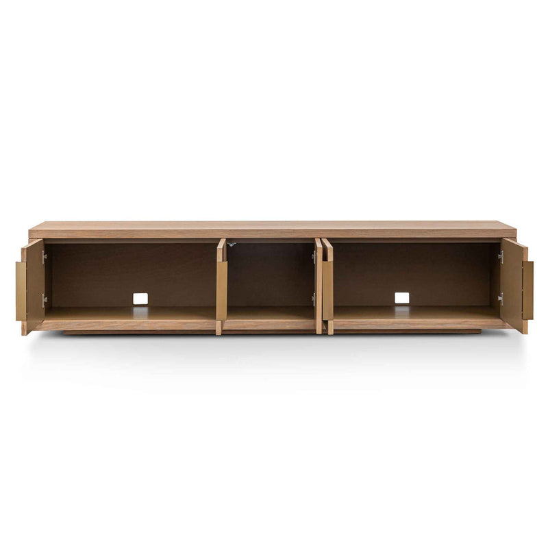 2.23m Entertainment TV Unit - Textured Espresso Black